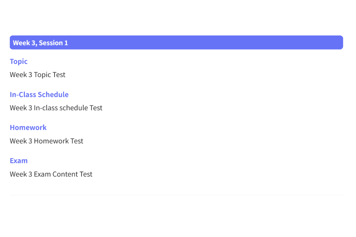 Homework Portal Screenshot